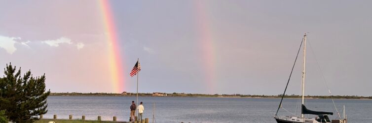 Happy 4th of July! Rainbow flag boat 2025