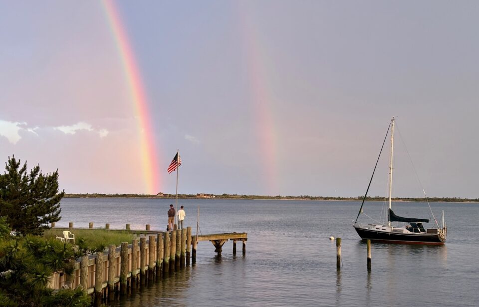 Rainbow flag boat 2025